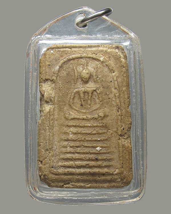 พระสมเด็จเกษไชโย นอกพิมพ์ พิมพ์ 7 ชั้น ไหล่ตรง 